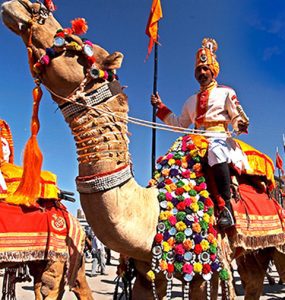 a-man-on-camel-in-jaipur-teej-festival